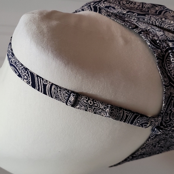 TORRID M/L PAISLEY MIDI CHALLIS TANK DRESS BLUE BANDANA PRINT MINIMALIST SIZE 00 - Picture 5 of 11